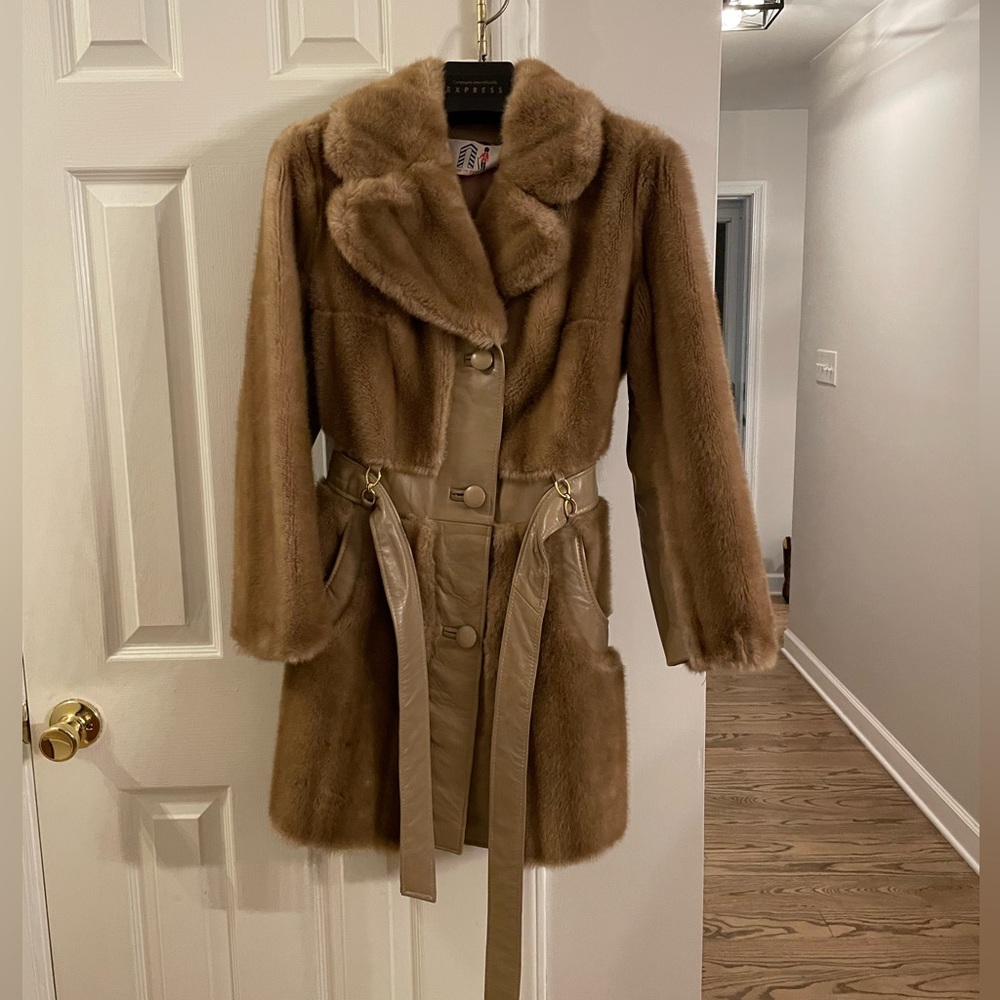 Vintage Faux Fur Leather Jacket